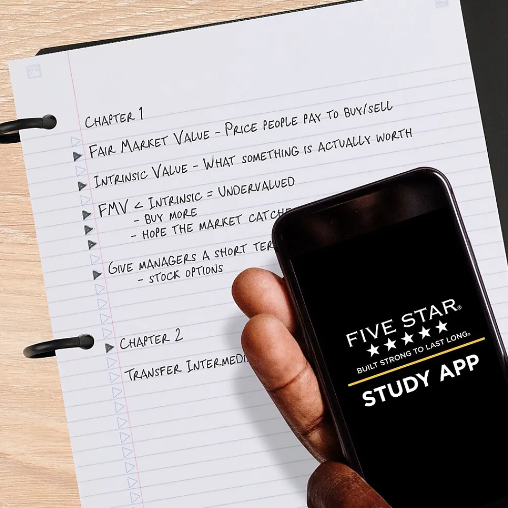 Subject Notebooks|Five Star Flex 3-Subject Notebooks, 8.5" x 11", College Ruled, 120 Sheets (08126)