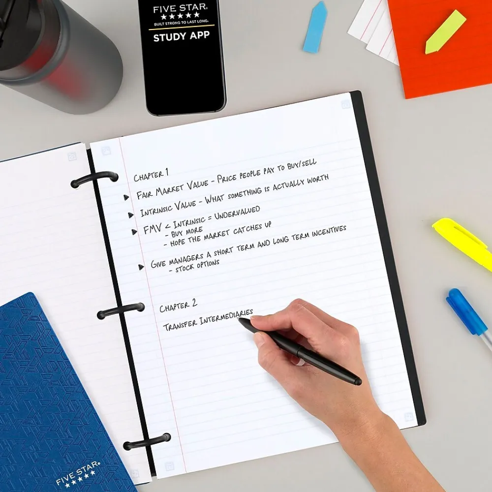 Subject Notebooks|Five Star Flex 3-Subject Notebooks, 8.5" x 11", College Ruled, 120 Sheets (08126)