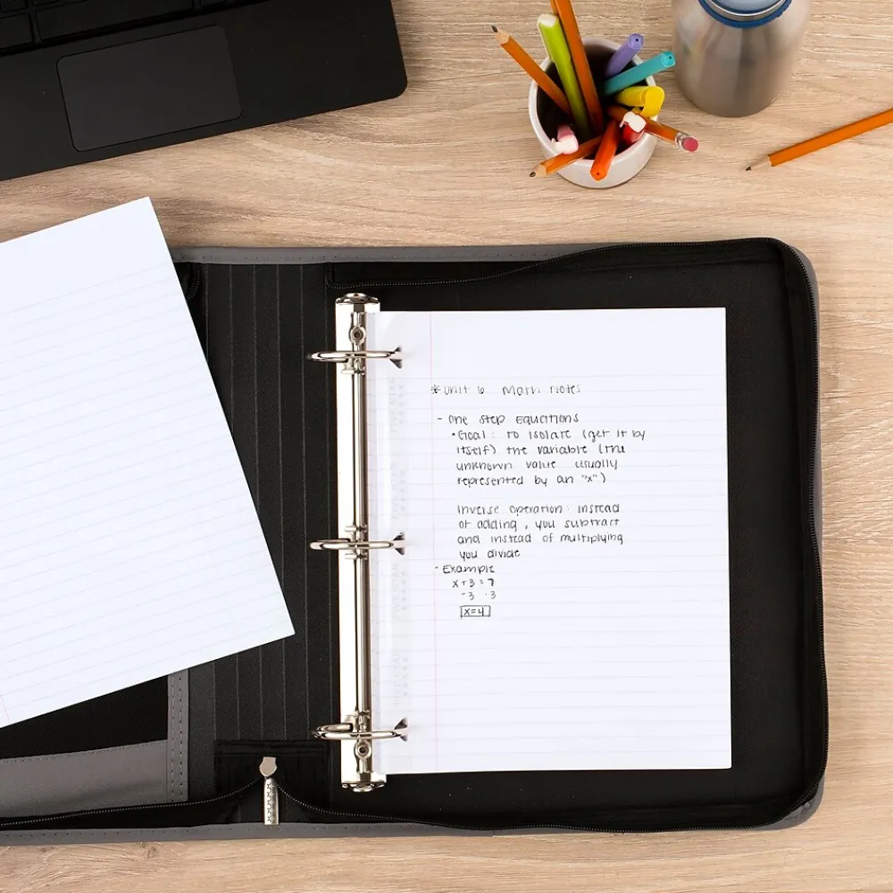 Filler Paper|Five Star Reinforced Wide Ruled Filler Paper, 8" x 10.5", 3-Hole Punched, 80 Sheets/Pack (150002/150034)