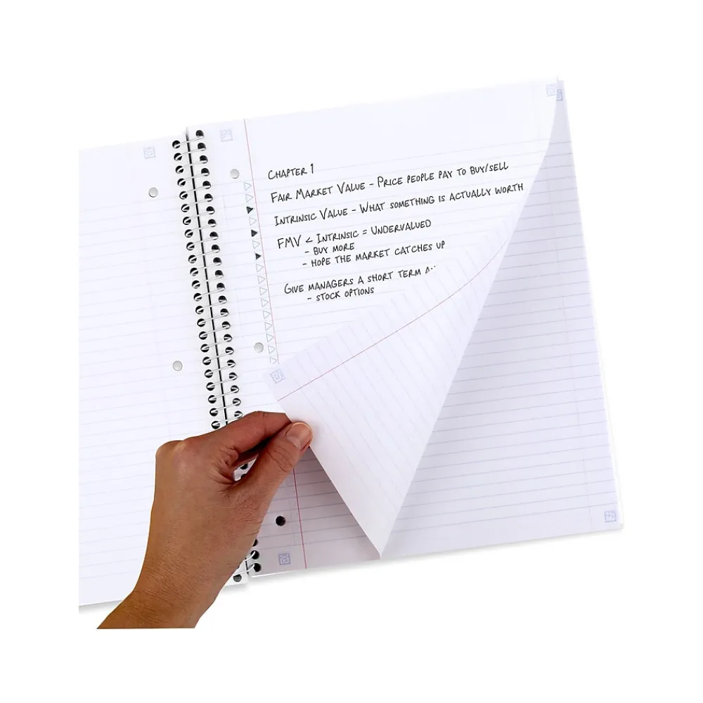 Subject Notebooks|Five Star Soft Petals 1-Subject Notebooks, 8.5" x 11", College-Ruled, 80 Sheets, Assorted Colors, 2/Pack (820331)