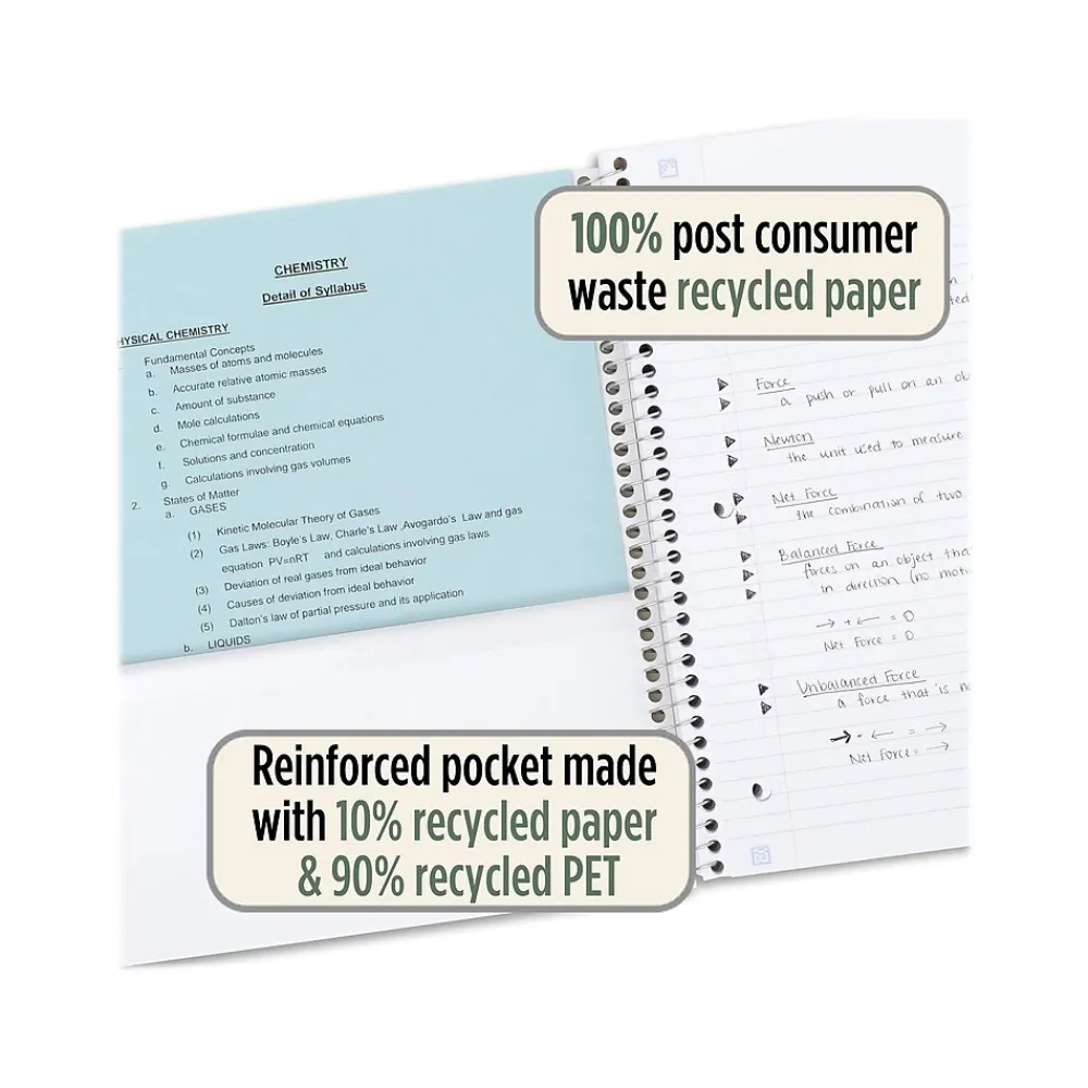 Subject Notebooks|Five Star 1-Subject Notebooks, 8.5" x 11", College Ruled, 100 Sheets, Each (820053-22)