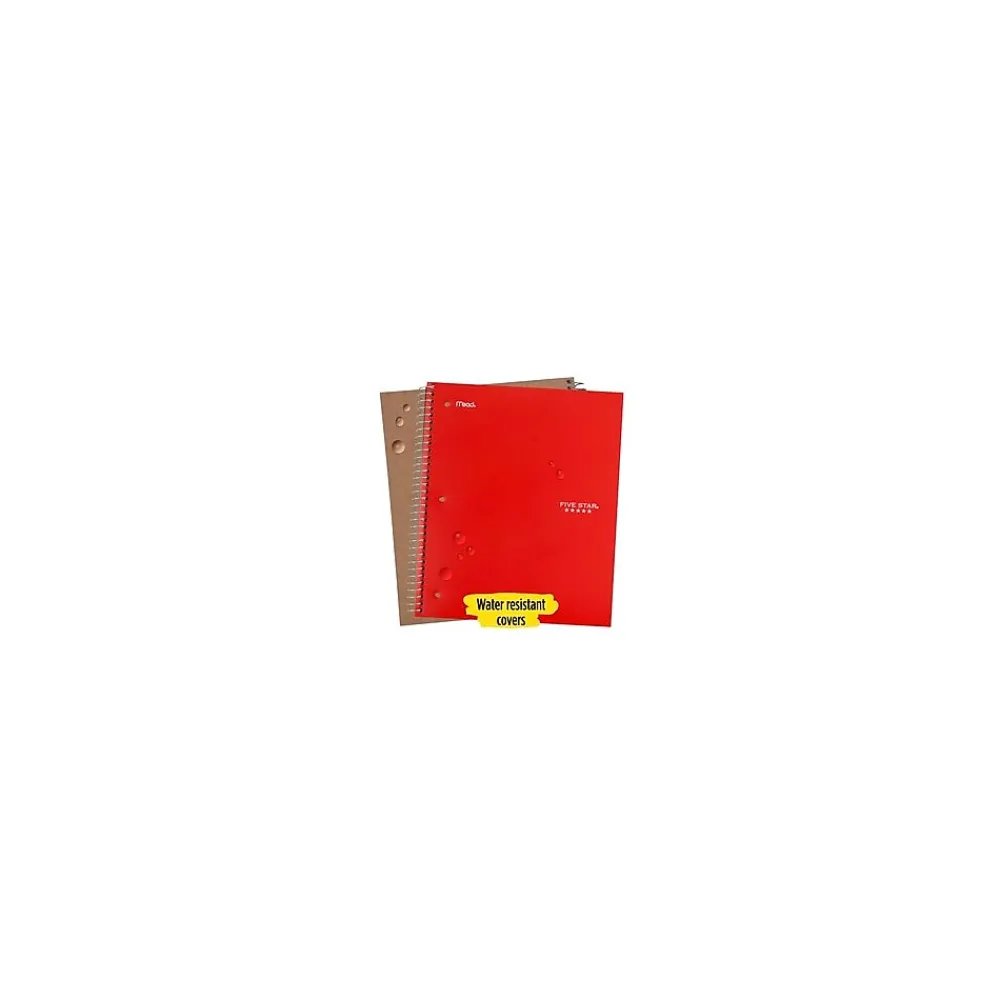Subject Notebooks|Five Star 1-Subject Notebooks, 8" x 10.5", Wide Ruled, 100 Sheets, Each (05238/07635)
