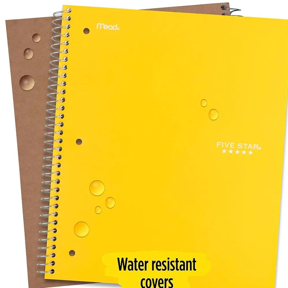 Subject Notebooks|Five Star 5-Subject Subject Notebooks, 8" x 10.5", Wide Ruled, 200 Sheets, Each (51016)