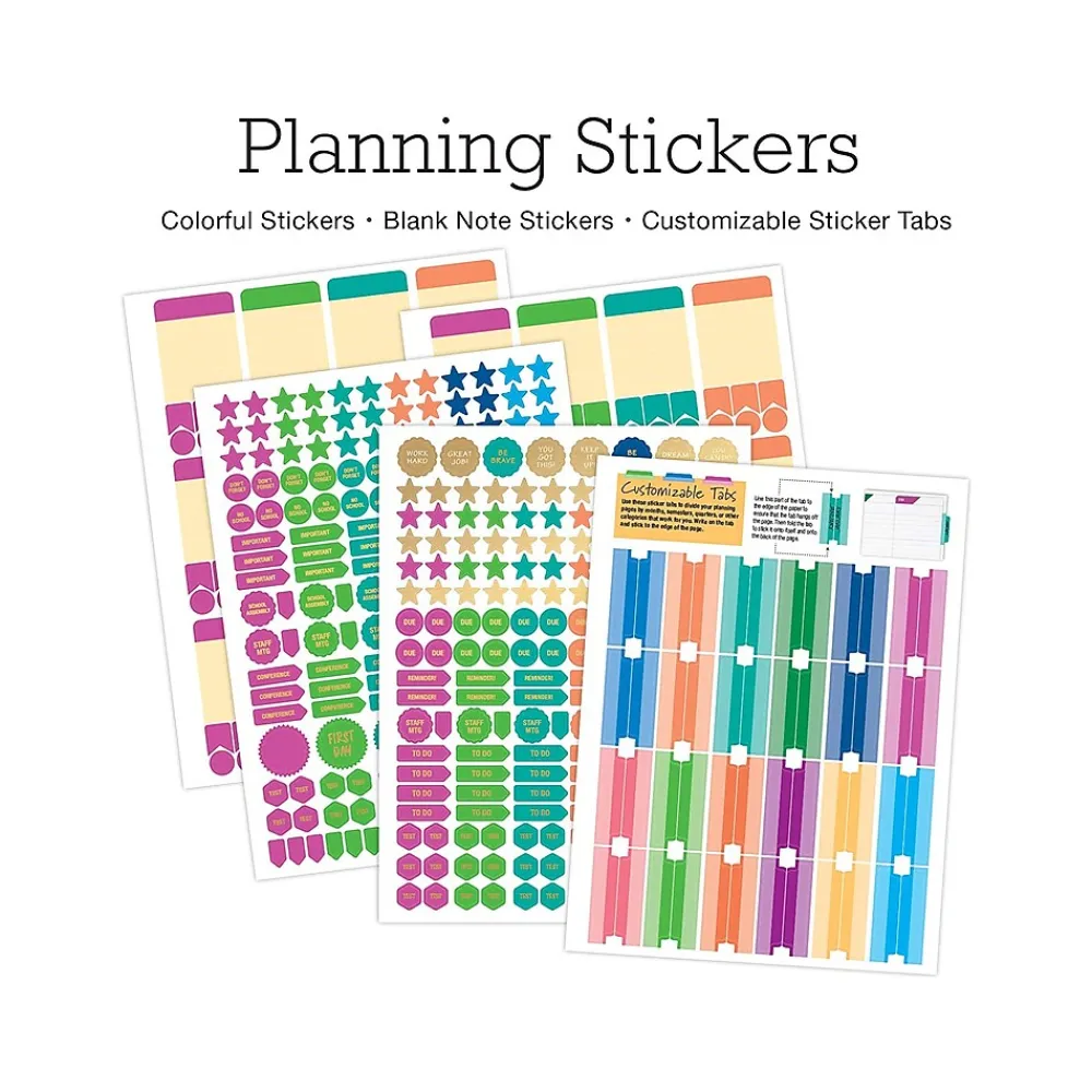 Academic Planners|Global Printed Products Deluxe 8.5" x 11" Teacher Academic Planner, Multicolor (DTP-0001-U22-S)