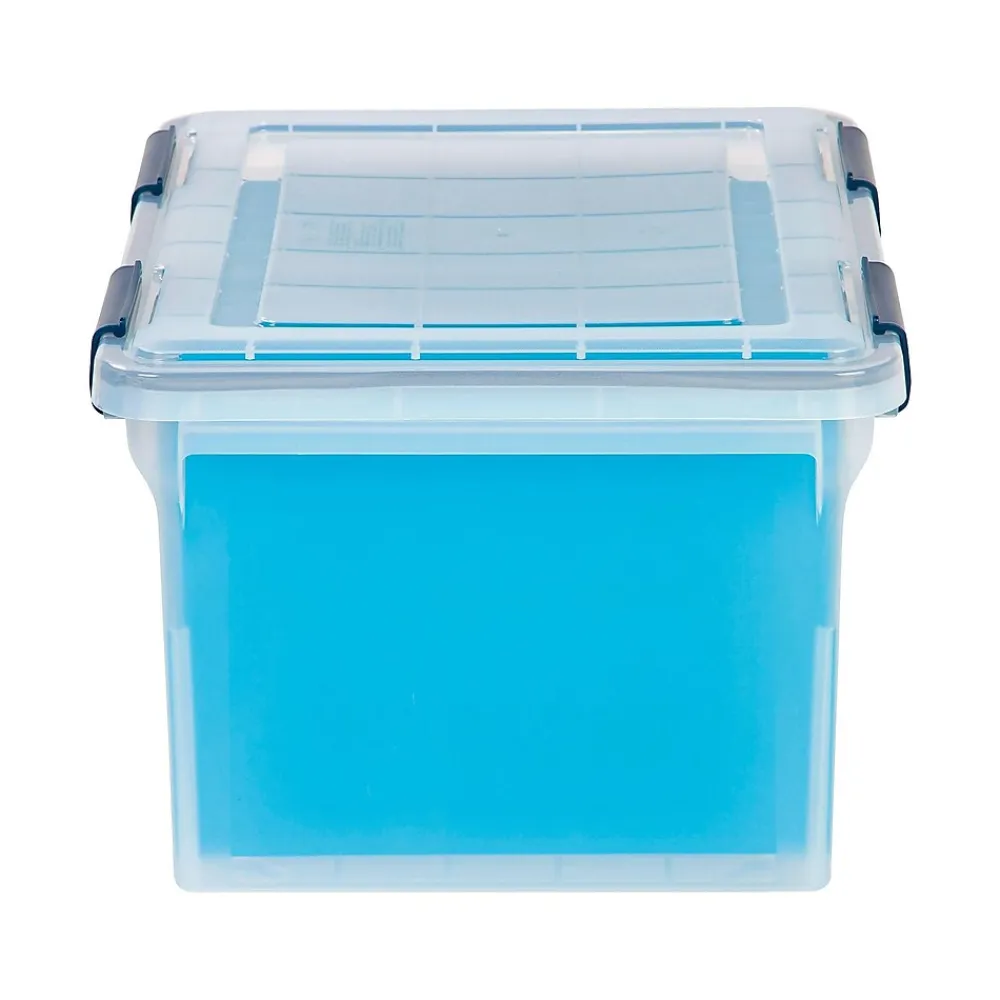 File Storage|Iris WeatherPro Plastic File Box Latch Lid, Letter/Legal Size, Clear (110601)