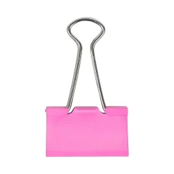 Clips & Fasteners|JAM Paper Colored Binder Clips, Medium, 5/8" Capacity, , 15/Pack (339BCPI) Pink