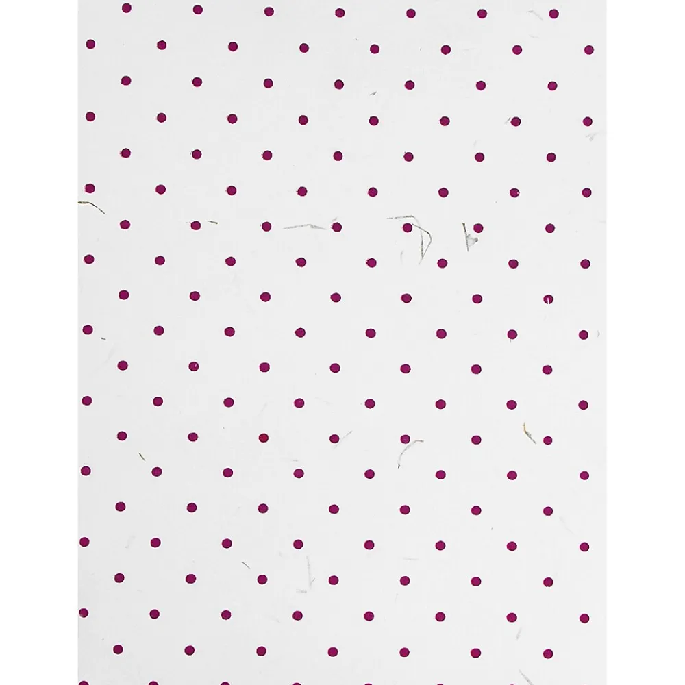 Pocket Folders|JAM Paper Handmade Two-Pocket Recycled Presentation Folders, White with Burgundy Dots, 100/Box (9935980B100)