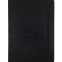 Notebooks|JAM Paper Hardcover Notebook with Elastic, Medium Journal, 5 x 7, Black, 100 Lined Sheets, Sold Individually (340526601)