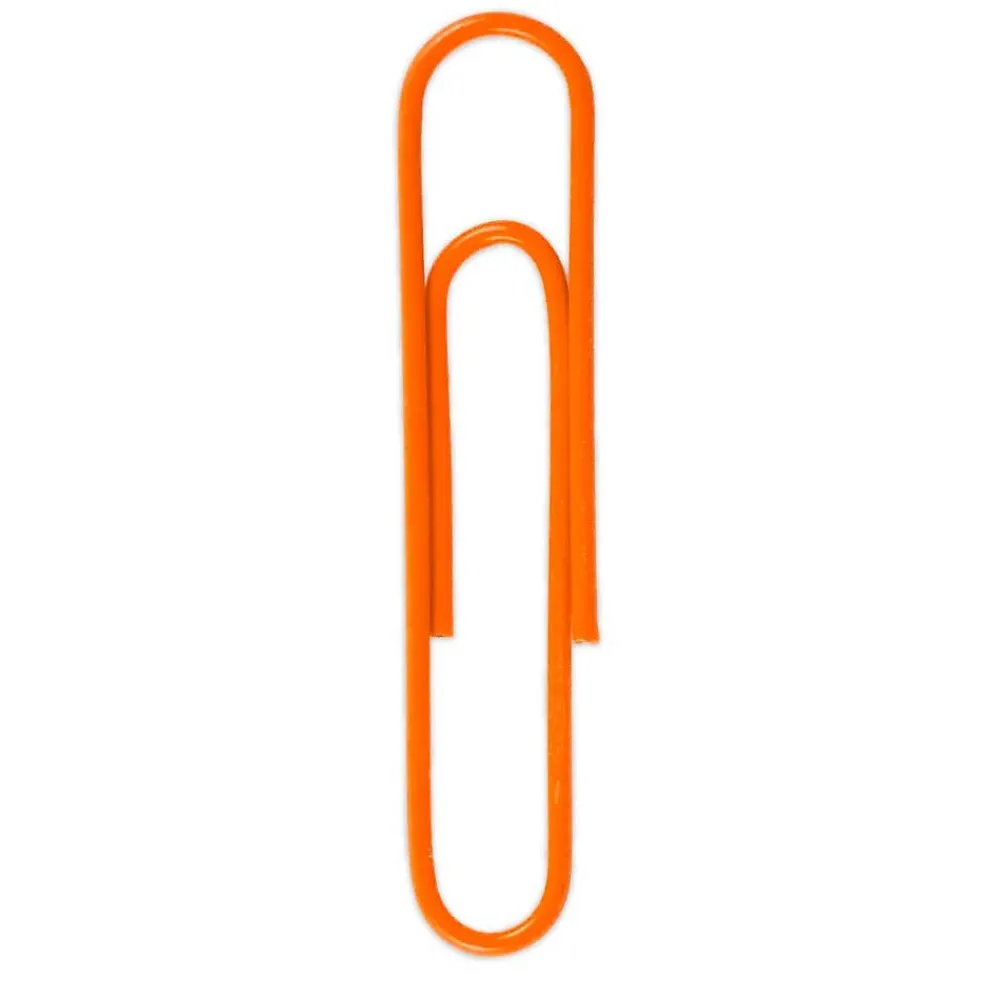 Clips & Fasteners|JAM Paper Jumbo Paper Clips, 2" Capacity, , 75 Clips/Pack, 2/Pack (42186871a) Orange