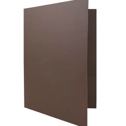 Pocket Folders|JAM Paper Linen 2-Pocket Presentation Folder, , 100/Carton (386LBRB) Chocolate Brown
