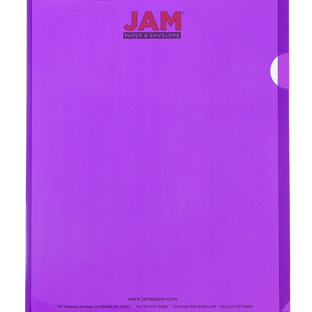 Sheet Protectors|JAM Paper ® Plastic Sleeves, 9" x 12", Purple, 120/Pack (38OSPUB)