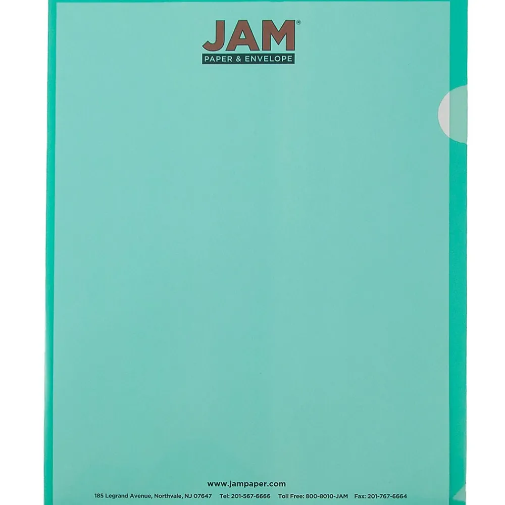 Sheet Protectors|JAM Paper ® Plastic Sleeves, 9" x 12", Green, 12/Pack (226325846)