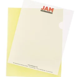 Sheet Protectors|JAM Paper Plastic Sleeves, 9" x 12", Yellow, 12/Pack (2226316991)