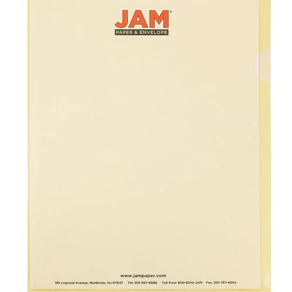 Sheet Protectors|JAM Paper Plastic Sleeves, 9" x 12", Yellow, 12/Pack (2226316991)