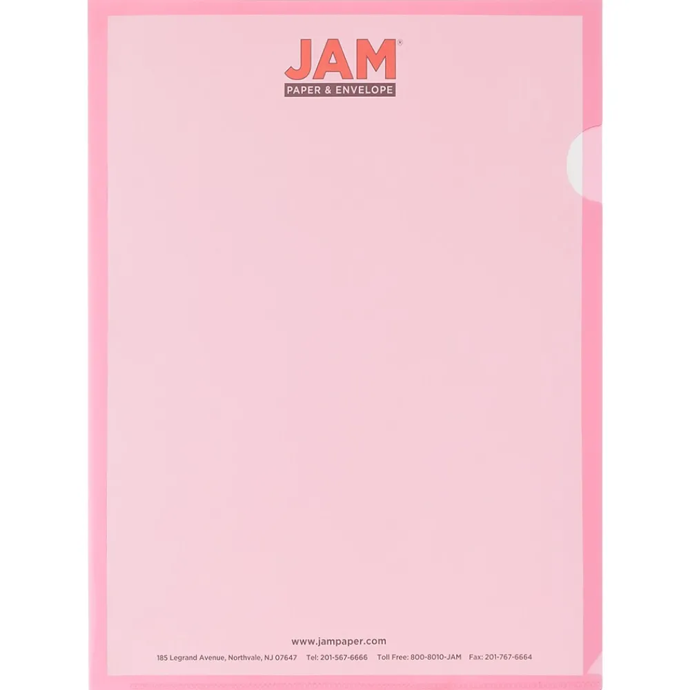 Sheet Protectors|JAM Paper Plastic Sleeves, 9" x 12", Red, 120/Pack (2226316989B)