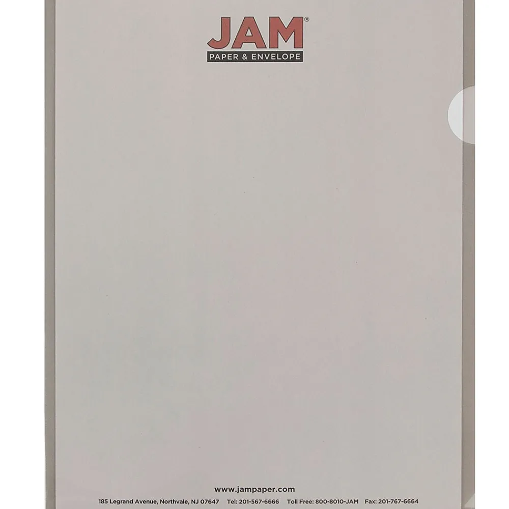Sheet Protectors|JAM Paper ® Plastic Sleeves, 9" x 12", Smoke Gray, 120/Pack (2226316990B)