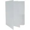 Pocket Folders|JAM Paper 6-Pocket Heavy Duty Plastic Folders, Clear, 2/Pack (389MP6cl)
