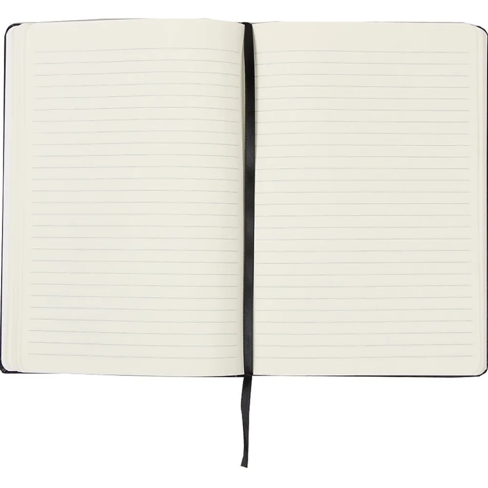 Notebooks|JAM Paper Pocket Notebook, 5.875" x 8.5", Narrow Ruled, 100 Sheets, Black (340526600)