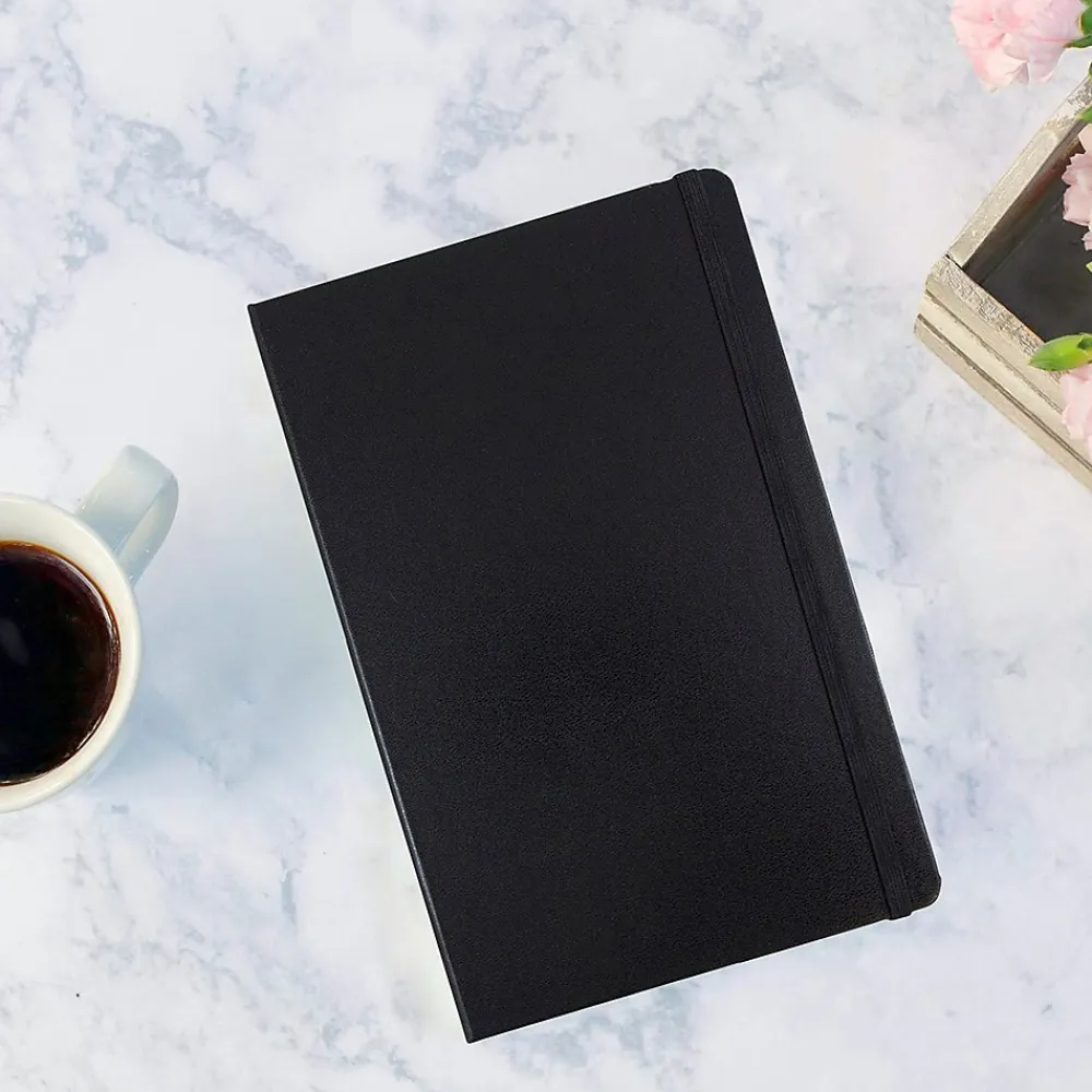 Notebooks|JAM Paper Pocket Notebook, 5.875" x 8.5", Narrow Ruled, 100 Sheets, Black (340526600)