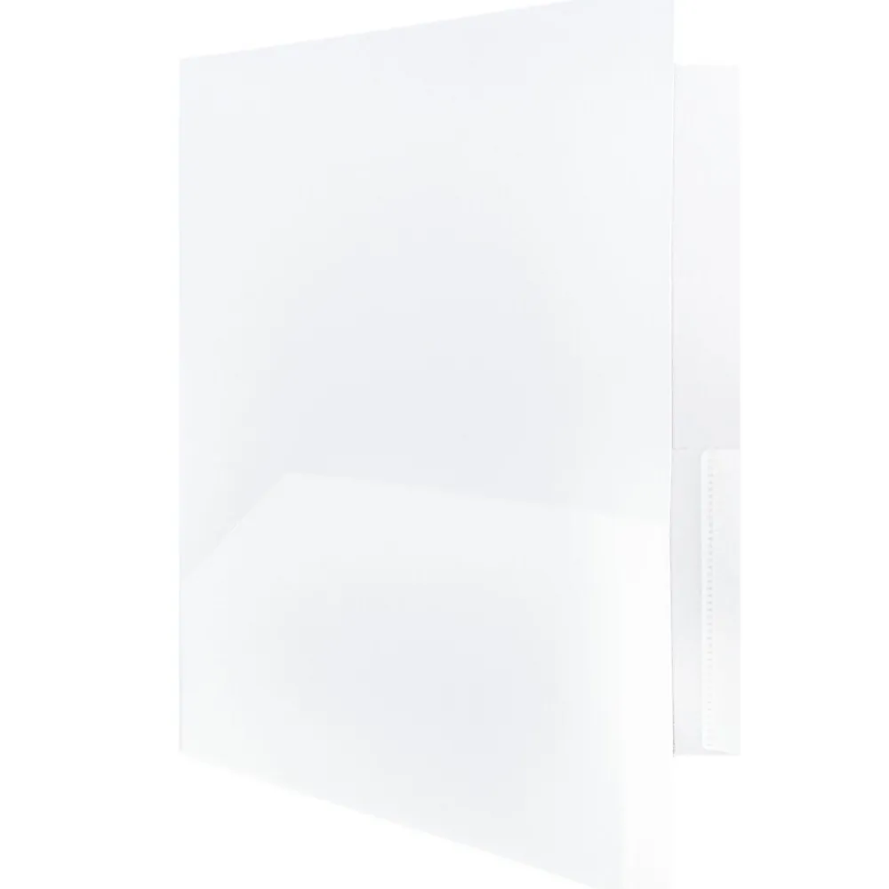 Pocket Folders|JAM Paper POP 2-Pocket Presentation Folder, Clear, 2/Box (382ECLDB)
