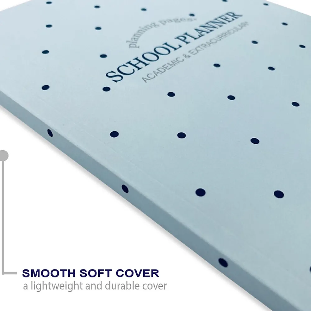 Academic Planners|Kahootie Co. It's That Kinda Day School & After School 9" x 6" Monthly & Weekly Planner, Teal Polka Dots (ITKSTPD)