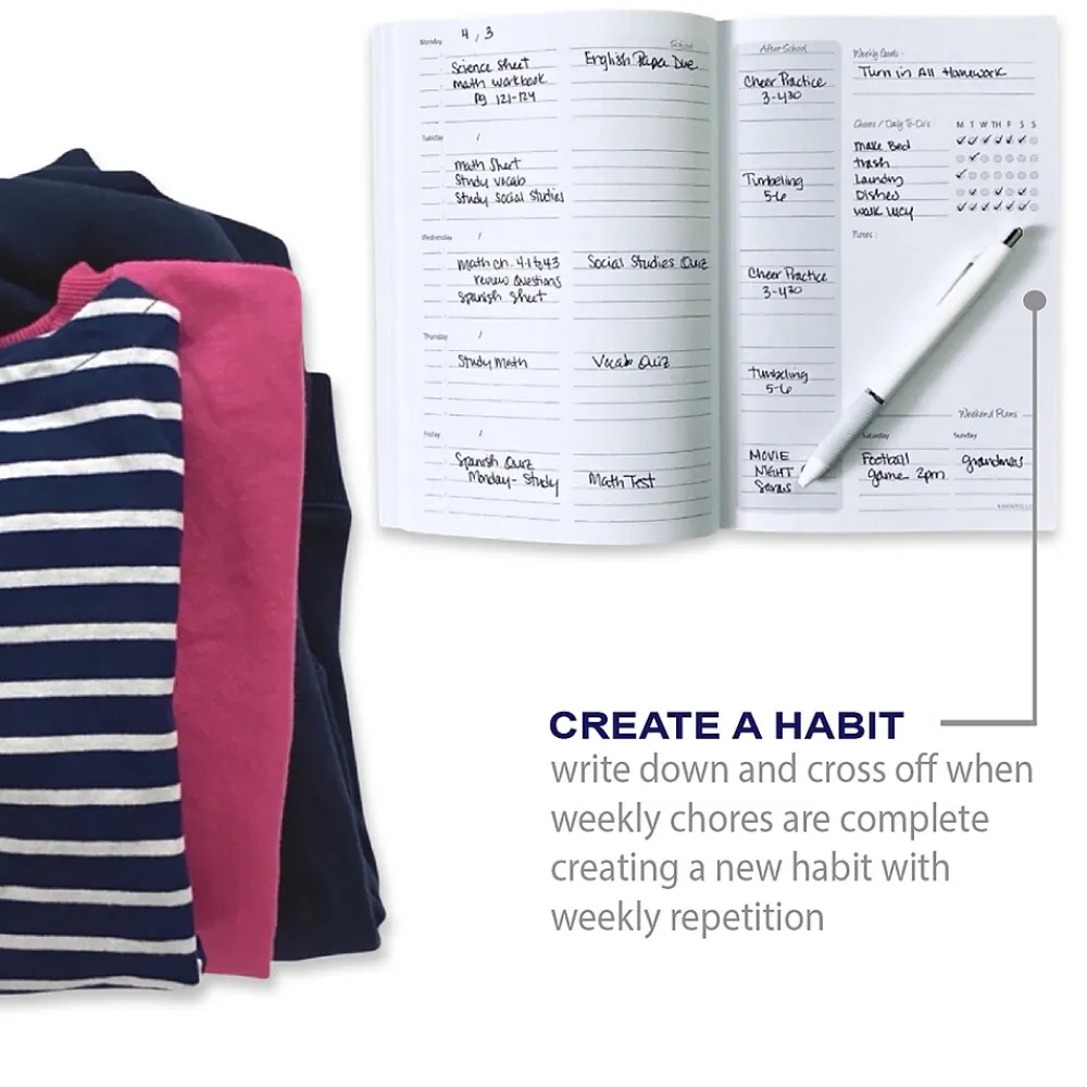 Academic Planners|Kahootie Co. It's That Kinda Day School & After School 9" x 6" Monthly & Weekly Planner, Teal Polka Dots (ITKSTPD)