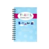 Journals|Kahootie Co. Travel Journal For Kids Hardcover Journal, 5.5" x 8.5", Wide Ruled, Pink/Teal, 60 Pages (TRAVTP-H)