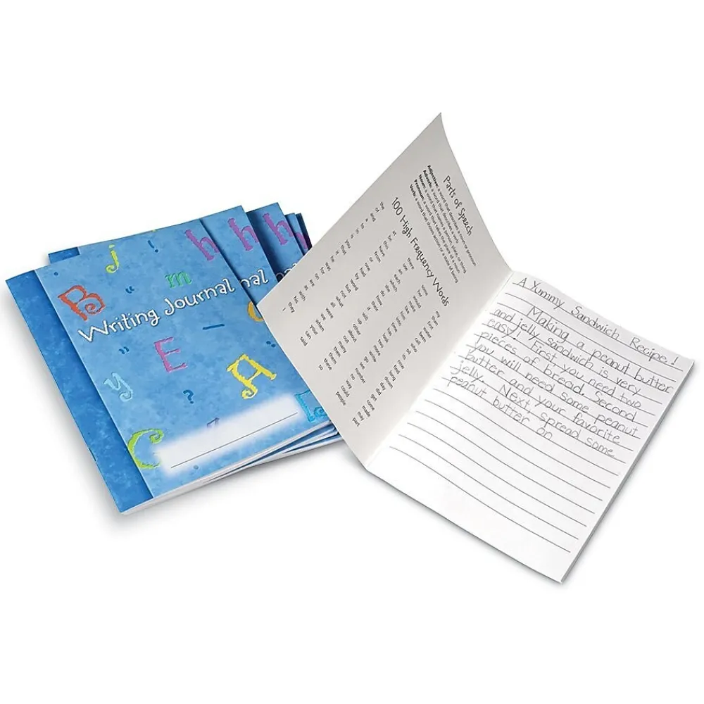 Journals|Learning Resources Make a Story Writing Hardcover Journal, 7" x 9", Blue, 10/Set (LER3467)