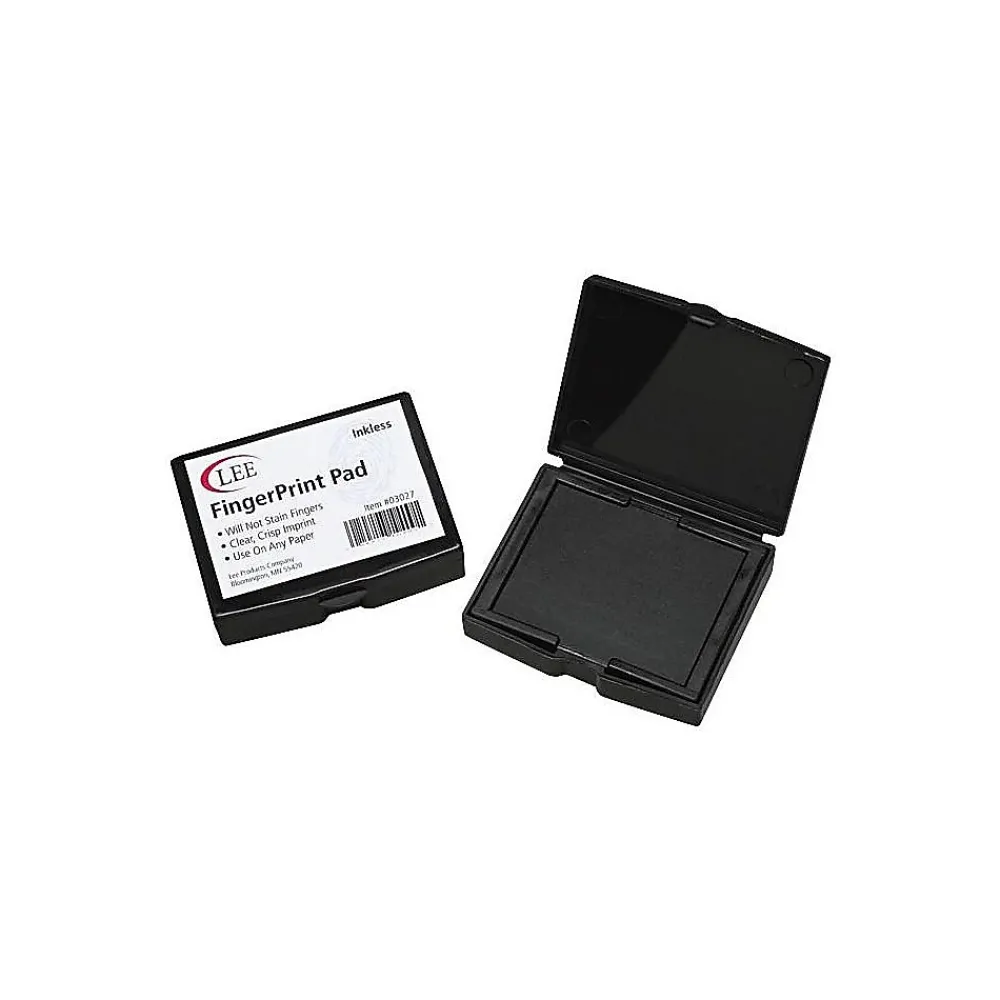 Stamps & Stamp Pads|Lee Fingerprint Pads, Black Ink (03027)