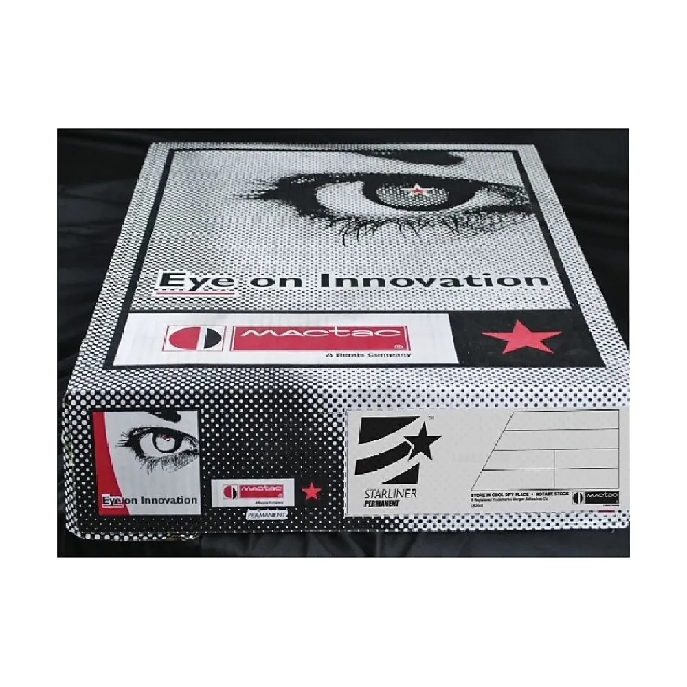 Labels|Mactac Starliner 8.5 x 11 60# fl. Red Label 100/Box