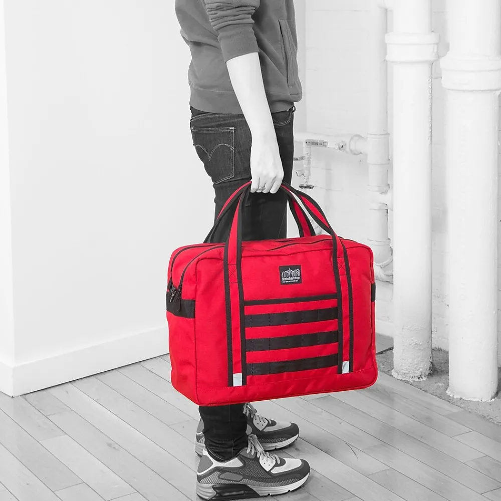 Laptop Bags|Manhattan Portage Yorkville 15" Fabric Laptop Bag, Red (1628-BL RED)