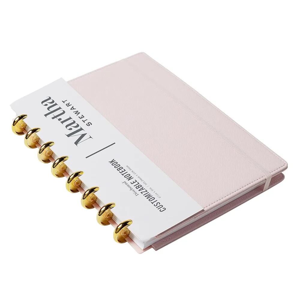 Notebooks|Martha Stewart Customizable Notebook, 6.38" x 9", Unruled, 60 Sheets, Blush (MS107U)