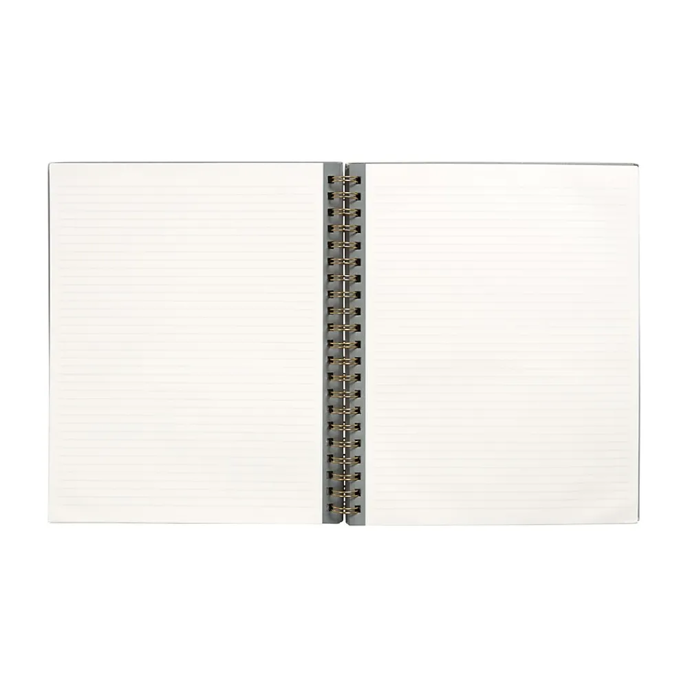 Subject Notebooks|Martha Stewart Grey Flower Deluxe 1 Subject Notebook (MS101X)
