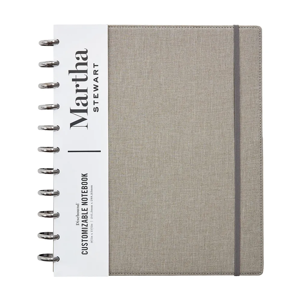 Notebooks|Martha Stewart Linen Letter Discbound Notebook, Letter Sized (MS102H)