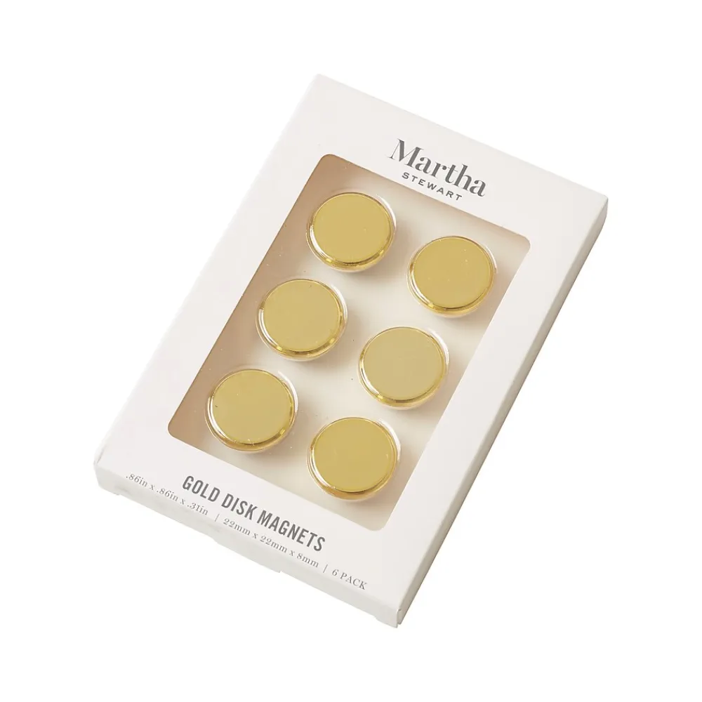 Clips & Fasteners|Martha Stewart Magnetic Clip, 0.86", Gold, 6/Pack (MS104M)