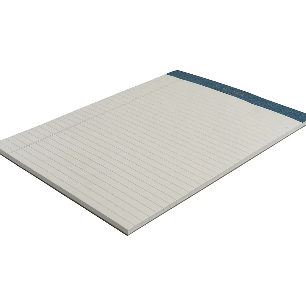 Notepads|Martha Stewart Notepad, 8.5" x 11.75", College-Ruled, Navy, 50 Sheets/Pad (MS110L)
