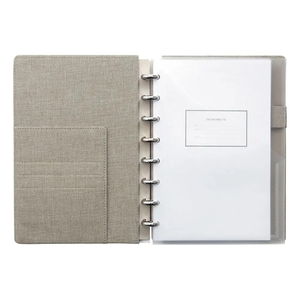 Subject Notebooks|Martha Stewart 1-Subject Customizable Notebook, 6.375" x 9", College Ruled, 60 Sheets, Gray/Silver (MS102E)