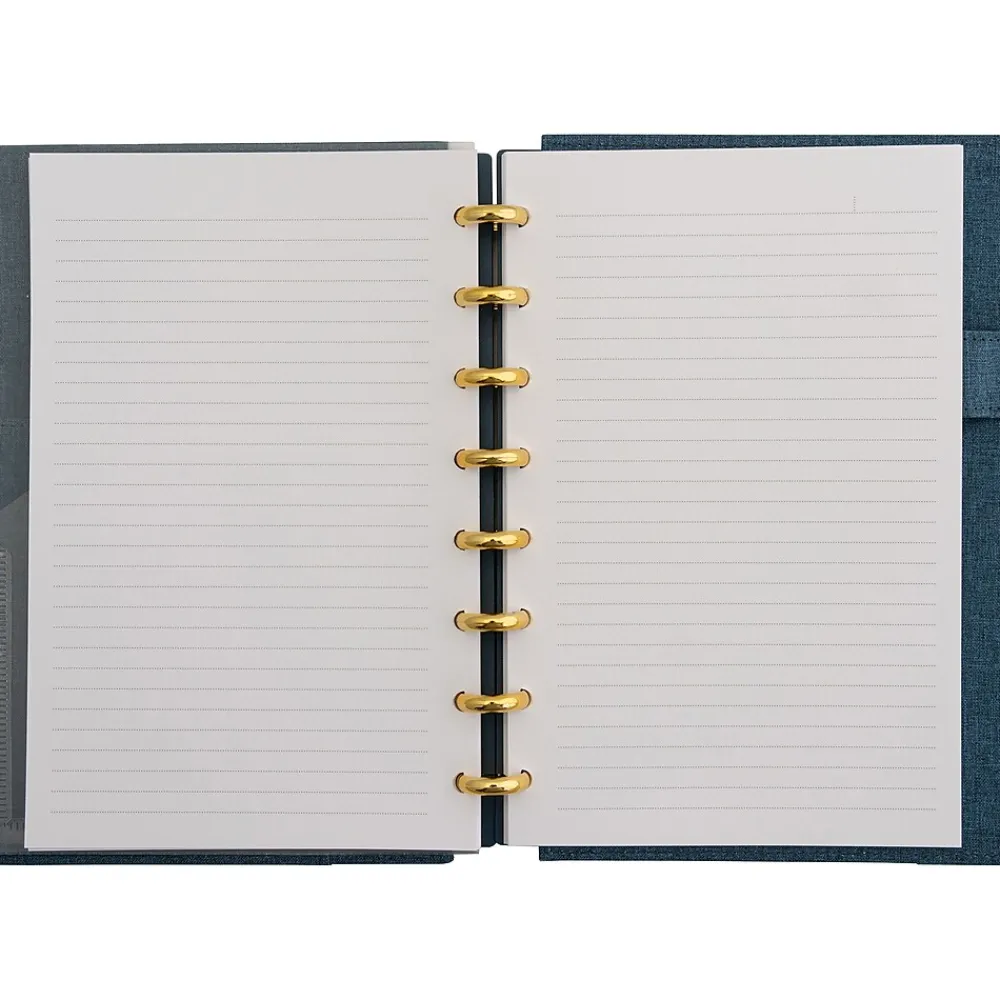 Notebooks|Martha Stewart 1-Subject Customizable Notebook, 6.38" x 9", Narrow Ruled, 60 Sheets, Blue (MS110P)