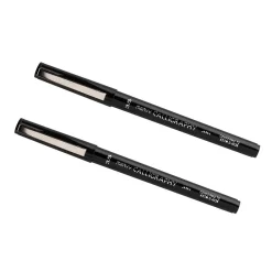 Pens|Marvy Uchida Thick Calligraphy Pen Set, Broad Nib, Black Markers, 2/Pack (2191915326A)
