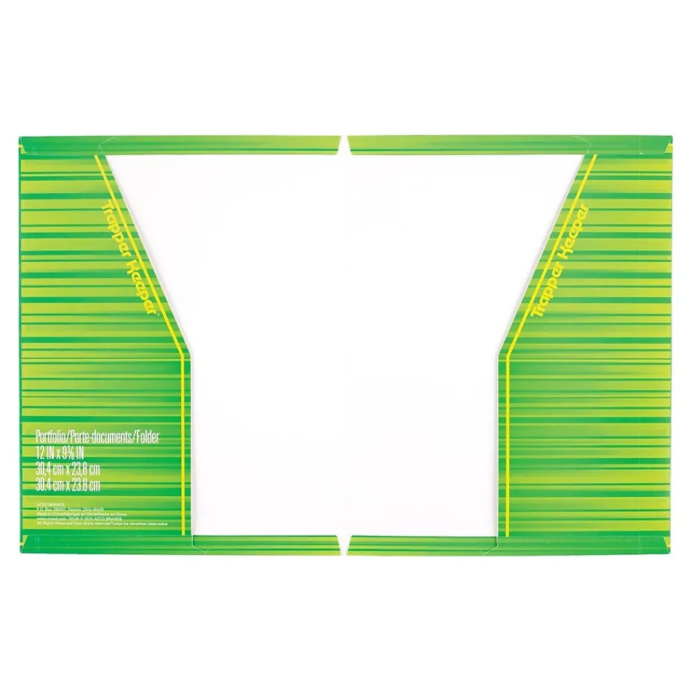 Pocket Folders|Mead Trapper Keeper Paper 3-Hole Punched 2-Pocket Portfolio Folder, Assorted Colors (33100)