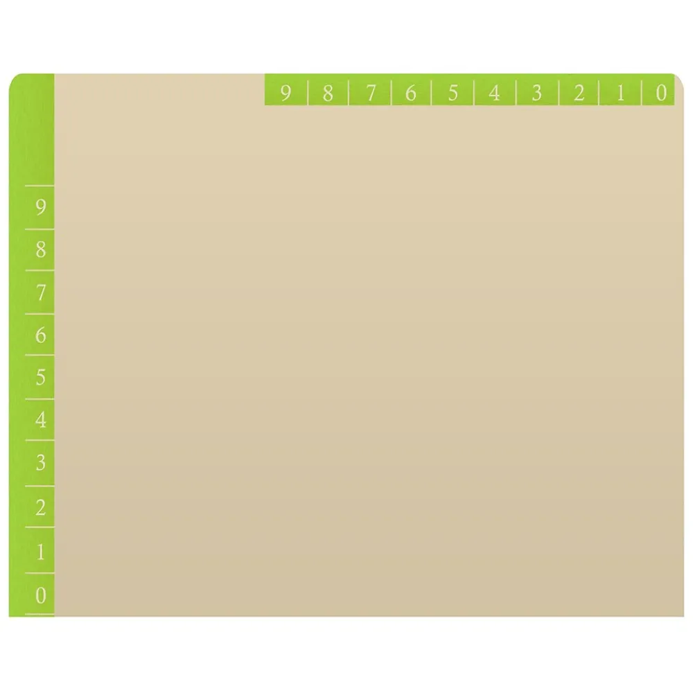 File Folders|Medical Arts Press File Folder, Straight-Cut, Letter Size, Manila Stock, Manila/Light Green, Reinforced Right Side, 50/Box