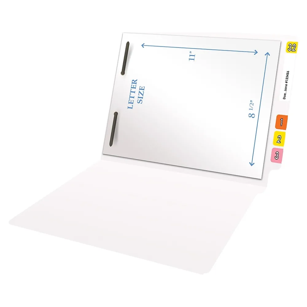 File Folders|Medical Arts Press Heavy Duty End Tab File Folder, Straight-Cut, Letter Size, White, 40/Box (S-09461-WHT)