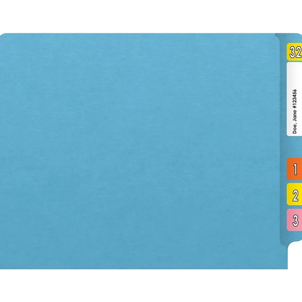 File Folders|Medical Arts Press Heavy Duty End Tab File Folder, Straight Cut, Letter Size, Dark Blue, 40/Box (S-09459-DBL)