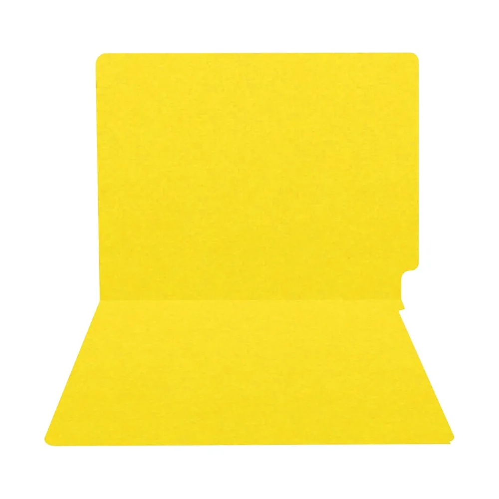 File Folders|Medical Arts Press Heavy-Duty End Tab File Folder, Straight Cut, Letter-Size, Yellow, 40/Box (S-09458-YLW)