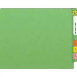 File Folders|Medical Arts Press Heavy-Duty End Tab File Folder, Straight Cut, Letter-Size, Green, 40/Box (S-09458-GRN)