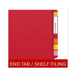File Folders|Medical Arts Press Heavy-Duty End Tab File Folder, Straight Cut, Letter-Size, Red, 40/Box (S-09458-RED)