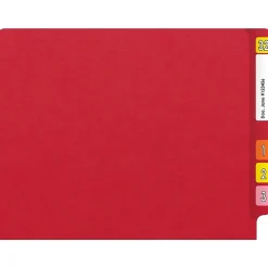 File Folders|Medical Arts Press Heavy-Duty End Tab File Folder, Straight Cut, Letter-Size, Red, 40/Box (S-09459-RED)