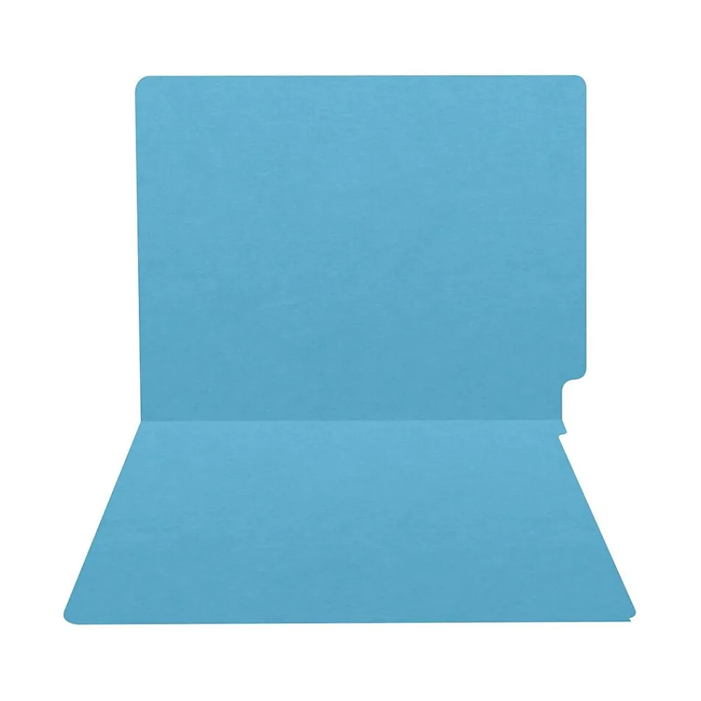 File Folders|Medical Arts Press Heavy-Duty End Tab File Folder, Straight Cut, Letter-Size, Blue, 40/Box (S-09458-DBL)