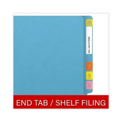 File Folders|Medical Arts Press Heavy-Duty End Tab File Folder, Straight Cut, Letter-Size, Blue, 40/Box (S-09458-DBL)