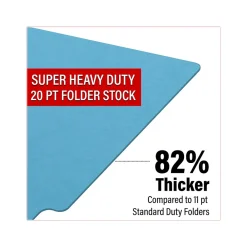 File Folders|Medical Arts Press Heavy-Duty End Tab File Folder, Straight Cut, Letter-Size, Blue, 40/Box (S-09458-DBL)